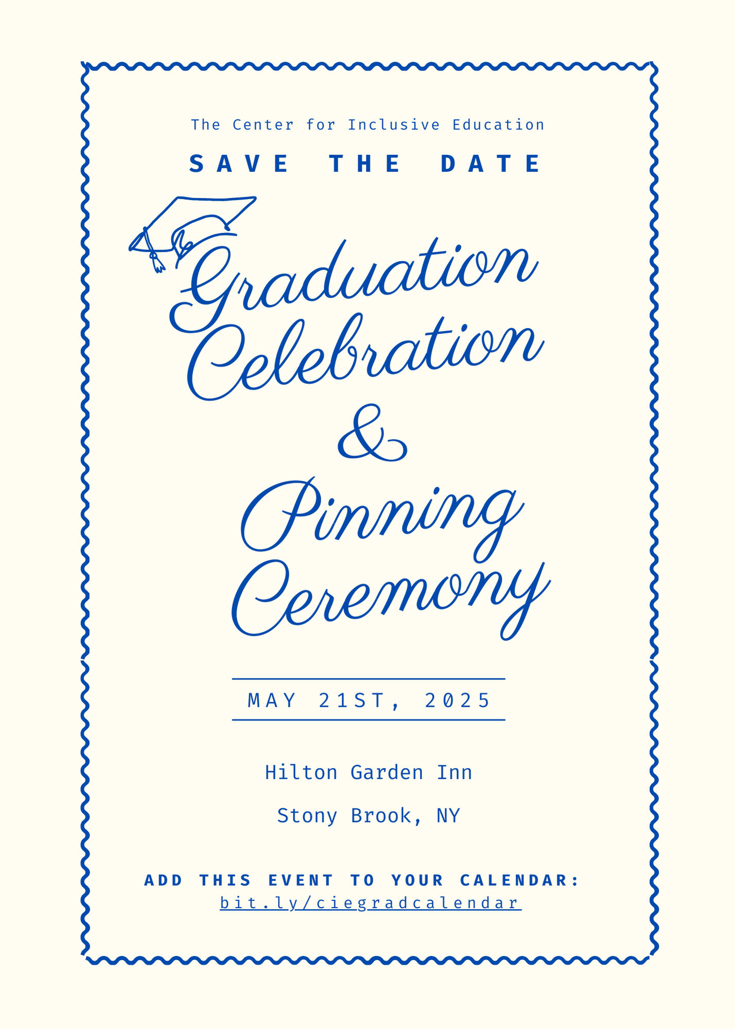 Graduation 2025 Save the date flyer