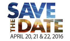 AEC 2016 Save the date April 20, 21 & 22, 2016