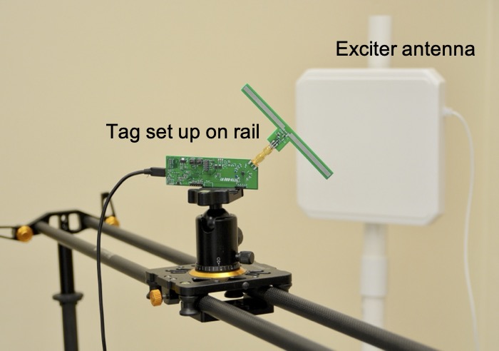 Discrete implementation of an RF tag used in the experiments