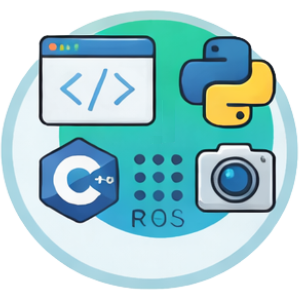 Tech symbols floating around